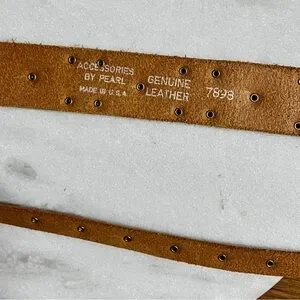 Accessories by Pearl ~ 2X-Large ~ Brown Leather W/ Silver Studded & Conchos Belt Accessories By Pearl | Accessories | Accessories By Pearl  main image 3
